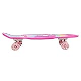 Skateboard für Kinder, Mädchen, Jungen, Erwachsene, Mini-Skateboards mit PU-Rädern, komplettes Skateboard, 59 x 15 x 11 cm, mit ABEC-7-Kugellager, Skateboard mit integriertem T-Werkzeug