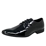 Smokies Herren Hochzeitsschuh Oliver Synthetik Smokingschuh Lack Lederfutter (45 EU, schwarz)