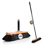 BigDean 2 Stück Zimmerbesen mit Stiel 150 cm ausziehbar – Besen mit feinen Rosshaar Borsten & Made in Germany
