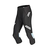 WOSAWE Herren 3/4 Lange Radhose Elastische Atmungsaktive Kompression Fahrradhose mit 3D Gel Sitzpolster