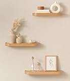 Kazai.® Wandregal-Set 'Neva' | 3 Hängeregale in Echtholz-Veneer | Schwebendes Holzregal als Wanddeko und Ablage für Bad, Wohnzimmer, Küche, Schlafzimmer und mehr | Eiche