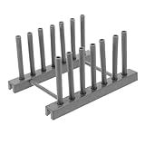 Ipetboom Plastik Geschirr Organizer mit Abtropfgestell Platzsparendes Küchenregal für Teller und Schüsseln Multifunktionaler Küchenschrank Organizer mit Schnellem Wiederverwendbar