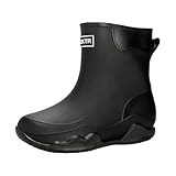 Gummistiefel Herren,Gummistiefel Damen,High Top Wasserdicht Rain Boots Gartenschuhe Leichte Atmungsaktiv rutschfest Schlupfstiefel Bequem Weiche Sohle Gummischuhe