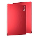 SUHSAI Tragbare Externe Festplatte USB 2.0 HDD Speicherlaufwerk 500 GB Ultra Slim Metalldesign Hochgeschwindigkeits-Datenübertragungsfestplatte Kompatibel mit PC, Mac, Windows, Desktop (Rot)