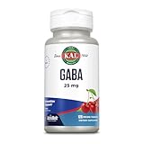 KAL GABA ActivMelt™ | 25 mg | 120 Tabletten | vegan | ohne Gentechnik | laborgeprüft | Nahrungsergänzungsmittel mit Kirsch Geschmack | Stress Antwort System & Gegenspieler von Glutamat