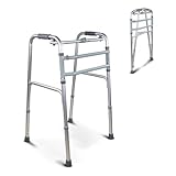 Mobiclinic®, Gehhilfe, Mezquita, Europäische marke, Gehbock, Klappbar, Leichtgewicht, Höhenverstellbar, Für senioren, Aus aluminium, Rutschfest, Ergonomische griffe, Bis 100 kg, Silber