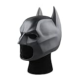 Applysu Erwachsene Bat Maske Superhelden Cosplay Maske Halloween Horror Vollkopf Schwarze Fledermaus Latex Maske Kostüm Zubehör