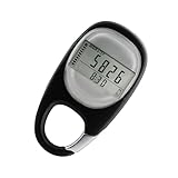 Neoreser Schrittzähler, Tragbar Digitaler Schrittzähler, 3D Schrittzähler mit Clip, Schrittzähler Zum Gehen, Einfacher Schrittzähler Ohne App und Handy, für Gehen Laufen Sport(Schwarz)