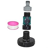 EpheyFIF Quick Connect Schlauchkupplung Set, auslaufsichere Lösung für die Bewässerung im Freien, 3/4 Zoll Kunststoffanschlüsse, kompatibel mit Gas- und Wassersystemen, Schwarz und Grün