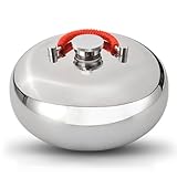 Auslaufsicher Wärmflasche Aus Metall, 1L/1.5L/2.0L/3.0L Wärmflasche Aus Edelstahl, Handwärmer Wiederverwendbar, Winter Kälteschutz Werkzeug (Size : 18cm(7.1in))