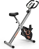 Wenoker Heimtrainer,Hometrainer Fahrrad,Heimtrainer Fahrrad Klappbar mit LCD Display und Handpulssensoren, Ergometer Heimtrainer Klappbar für Anfänger und Senioren