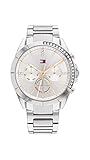 Tommy Hilfiger Multi Zifferblatt Quarz Uhr für Damen mit Silbernes Edelstahlarmband - 1782384