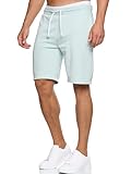 Indicode Herren Aldrich Sweatshorts mit Kordelzug | Herrenshorts Sportshorts für Männer Surf Spray L