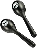 Meinl Percussion Plastic Egg Maracas – 2 Musikinstrumente mit klarem Sound – Geschenkidee - Kunststoff, Schwarz (PEMBK)