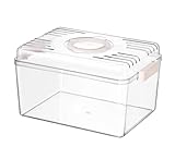 MCLIUJIA Reptilien Aufzuchtbox Critter Keeper Mit Griff-Terrarium for Käfer, Fische, Eidechsen Reptile Zuchtbox(37x25x22cm)