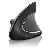 Titanwolf - Maus Vertikal Wireless - ergonomische Funk Vertikalmaus 2,4 Ghz - USB Vertical Mouse – Funkmaus ergonomisches Design - armschonend - kompatibel mit PC und MAC