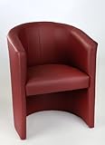 H&S Design Cocktailsessel Sessel Clubsessel Loungesessel Club Möbel Bürosessel Praxismöbel Farbe Bordeaux Kunstleder Neu