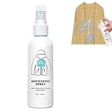Spray Antistatisch, 100ml Antistatik Spray Reduziert Statische Aufladung, Anti Static Spray Spray Antistatisch, Antistatik Spray, Textilien Antistatik Spray für Kleidung, Textilien, Möbel und Auto