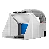 Wiltec Airbrush Absauganlage 4 m³/min, nur 47 dB, zur Absaugung von Farbe Farbnebel Sprühnebel, Filter erweiterbar, mit LED Beleuchtung, Lackierkabine für Airbrush-Arbeiten