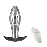 PQKuss Anal Vibratoren Analplug Edelstahl Buttplug, Sexspielzeug mit Fernbedienung und 10 Vibrationsmodi, Prostata Stimulation Dildo Vibratorensets für Männer, G Punkt Vibrator Damen Höschenvibrator