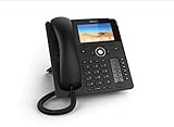 Snom D785 IP Telefon, SIP Tischtelefon Farbe + SmartScreen, 12 SIP-Identitäten, Sensorhakenschalter, Bluetooth, USB, 48 selbstbeschriftende Schlüssel (12 physische), Schwarz, 00004349