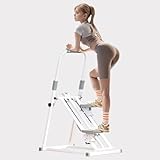 LISTaRSw Stepper Mit 3-Stufiger Neigungseinstellung/LCD-Display, Faltbarer übungskletterer, Vertikales Klettergerät Für Das Training Im Heim-Fitnessstudio, 150 Kg Tragkraft White