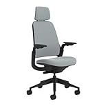 Steelcase Series 1 Ergonomischer Bürostuhl mit LiveBack Lumbalstütze, 4D-Armlehnen, anpassbarer Kopfstütze Sturmhorizont