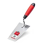 COMENSAL Maurerkelle 160 mm - Gipserspachtel - Stukkateurkelle - Edelstahl Rostfreie - Gipserkelle - Rutschfestes Softgriff - Made in EU