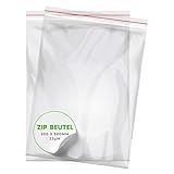 V1 TRADE Zip Beutel Set 100 Stück 200 x 300 mm - Baggys - Robuste Druckverschlussbeutel - Wiederverschließbare Beutel zu Einer Besseren Organisation - Plastikbeutel Verschließbar