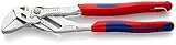 KNIPEX Zangenschlüssel Zange und Schraubenschlüssel in einem Werkzeug mit Mehrkomponenten-Hüllen, mit integrierter Befestigungsöse zum, 86 05 250 T