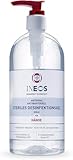 INEOS - Desinfektionsgel auf Alkoholbasis - Händedesinfektion - Gegen Viren und Bakterien - 500 ml x 12 - Parfümfrei, Verpackung Kann Variieren