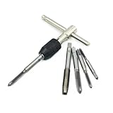 NestNook Ratschengewindebohrer mit T-Griff, verstellbarer Gewindebohrer-Gewindeschlüssel-Satz, M3, M4, M5, M6, M8, metrisches Metall-Handgewindebohrer