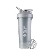 BlenderBottle Classic V2 Shaker-Flasche mit Edelstahlkugel, perfekt für Protein-Shakes, spülmaschinengeeignet, 830ml, Kieselgrau