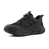 Loiston Sicherheitsschuhe Herren Damen Arbeitsschuhe Leicht Stahlkappe S1 Schutzschuhe S3 Arbeitsschutzschuhe Stahlkappenschuhe Arbeits- & Berufsschuhe Schwarz 39