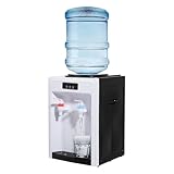 Charocean 550W Elektrischer Wasserspender mit Kühlung Kalt-warm Mini Wasserspender für Den Haushalt 220 V Water Dispenser Kaltwasserspender Wasser Spender (Schwarz und Weiß)
