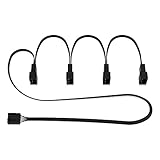 ARCTIC 4-Pin PWM Fan Splitter Cable - PST Verteiler-Kabel für 4 Gehäuselüfter, Fans, PWM-Sharing Kabel, Multi-Lüfter-Anschluss, Lüfterkabel, Verlängerungskabel, Splitter, Y-Kabel, Adapter, PC