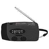 SUPYINI Handkurbel-Solarradio mit LED-Taschenlampe, Tragbar, UKW, AM, WB, USB-Radio für den Notfall-Katastrophenschutz mit Großvolumigem Lautsprecher, 5-teiligen Antennen und (Japanisches Modell)