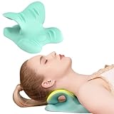 Auauraintt Nacken-und Schulter Relaxer, Nackenstrecker, Nackenhaltungskorrektur,Nacken Schulter Cervical Traktion,für Schmerzlinderung von Kopfschmerzen und Nackenschmerzen(Grün)