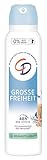 CD Deo Spray Große Freiheit/Zuverlässiges Deospray ohne Aluminium für 24 Std Schutz - Frischegefühl mit aquatischem Duft, 150 ml