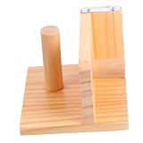 MOTHNUR Holz Klebebandabroller Kreativer Tape Dispenser mit Stabilem Halter Praktisch Handlich für Büro und Schule Tragbar Langlebig aus Holz