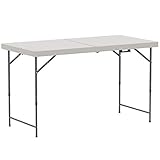 Home Vida Klapptisch, robust, extra stark, für Camping, Buffet, Hochzeit, Markt, Garten, Party, Kofferraum, Picknickbock, für drinnen und draußen, klappbarer Tragegriff