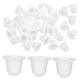 Homoyoyo 200 Stück Große U Förmige Silikon Farbbehälter Farbkappen für Tattoo Pigment Langlebig Leicht zu Reinigen Vielseitig Verwendbar