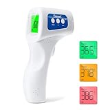 Berrcom Fieberthermometer Kontaktlos Infrarot Stirnthermometer Digitales Medizinisches Thermometer 3 in 1 mit sofort Ablesung und Fieberalarm