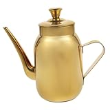 CLISPEED Filterrückstandsöltopf ölausgiesser kochgeschirr shaker flasche saucen behälter küche behälter Fettspender Speiseölbehälter für Kochen Essigspender Sauce Flasche Rostfreier Stahl