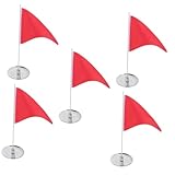 NULYLU 5 Sätze Golf Fahnenmast Minigolf Schalentablett für Golflöcher Golf-Übungsflagge Golf-Pin-Flags Golf-Pin-Flagge Flaggen Übungsfahne zum Golfen kleine Golffahne Oxford-Stoff