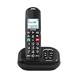 ALCATEL XL685 Voice - Schnurloses Festnetztelefon DECT für Senioren im XL-Format mit Anrufbeantworter - Große Tasten - Audio Boost - Lautsprecher - Anrufblockierung - Schwarz