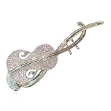 HOMSFOU Chinesische Pipa Haarspange aus Metall mit Funkelnden Strasssteinen Dekorativer Haarclip für Damen Sicherer Halt für Feines Haar bei Konzerten und Partys