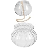 TOVINANNA Klare Petroleumlampe aus Glas Dekorative Vintage Öllampe ohne Lampenöl Tischlaterne für Innenbereich und Romantische Dekoration