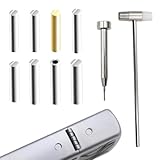 WestCH 8 Scharnierstifte,Feuerzeuge Ersatzteile Reparatur Zubehör Set inkl 1 Schlagstift 1 Hammer,Zubehör für Feuerzeuge für Benzin Feuerzeug - Ersatz Wiederbelebung Reparaturteil Paket