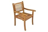 SAM Gartensessel Cordoba, Akazienholz massiv & geölt, Holzsessel für Balkon, Terrasse, Wintergarten oder Garten, robuster Gartenstuhl, pflegeleichtes Unikat